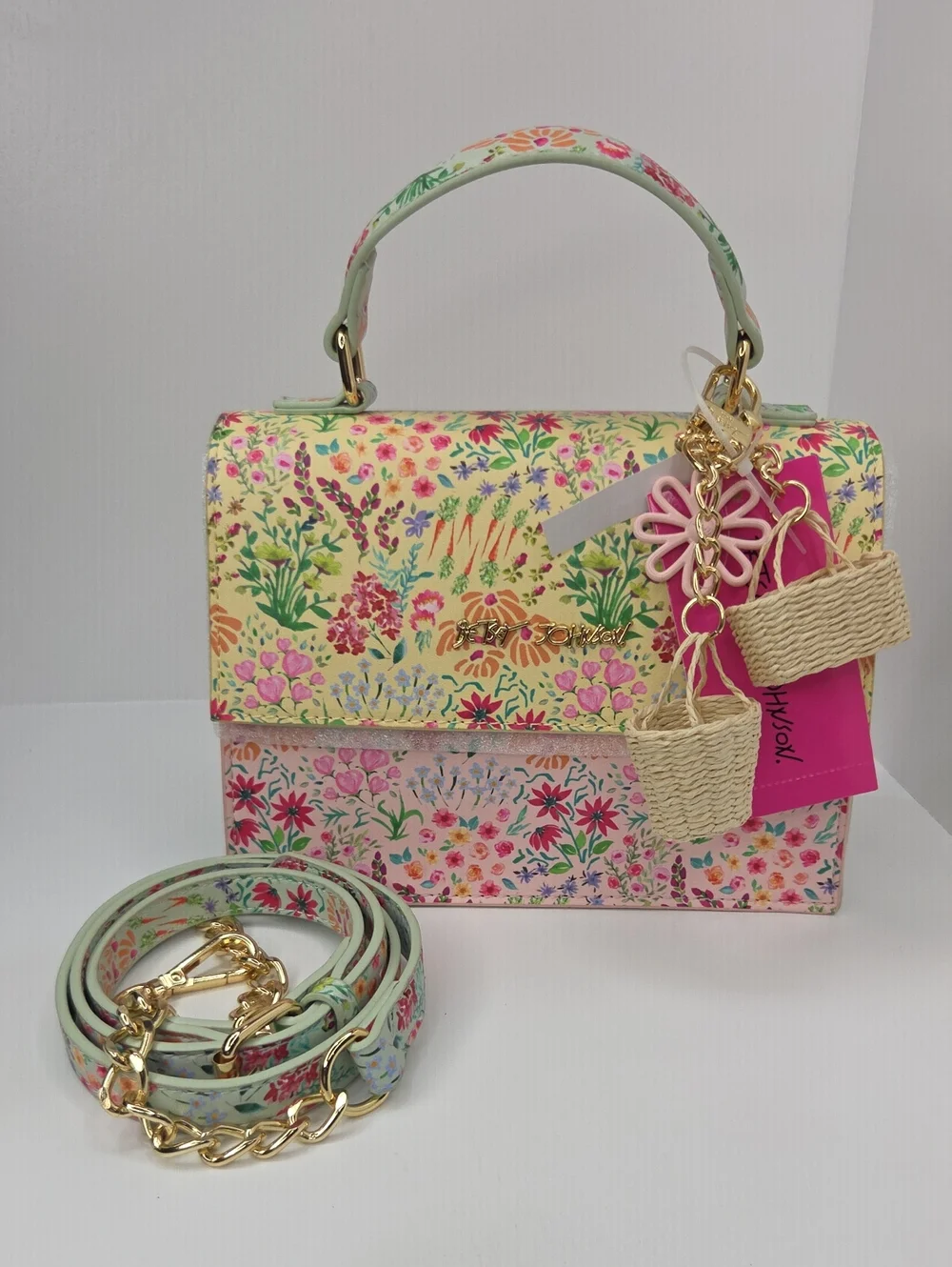 🌸▪️Betsey Johnson▪️ Floral Top-Handle Crossbody Bag - Multicolor